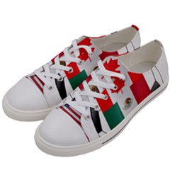 United Football Championship Hosting 2026 Soccer Ball Logo Canada Mexico Usa Women s Low Top Canvas Sneakers by yoursparklingshop