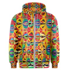 Colorful Shapes                                          Men s Zipper Hoodie by LalyLauraFLM