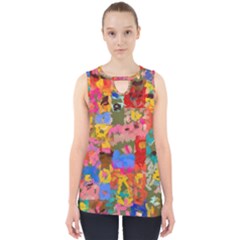 Coloful Strokes Canvas                                    Cut Out Tank Top by LalyLauraFLM