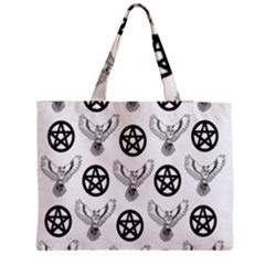 Owls And Pentacles Zipper Medium Tote Bag by IIPhotographyAndDesigns