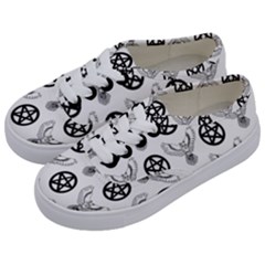 Owls And Pentacles Kids  Classic Low Top Sneakers by IIPhotographyAndDesigns