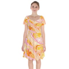 Sun Storm Short Sleeve Bardot Dress by lwdstudio