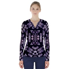 Ghost Gear   Native American Tribute   V-neck Long Sleeve Top by GhostGear