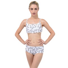 Scissors Pattern Layered Top Bikini Set by Valentinaart