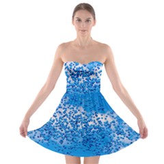 Blue Balloons In The Sky Strapless Bra Top Dress by FunnyCow
