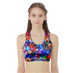Colorful Beads Sports Bra with Border