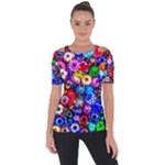Colorful Beads Short Sleeve Top