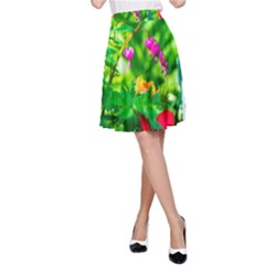Bleeding Heart Flowers In Spring A-line Skirt by FunnyCow