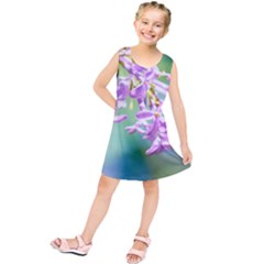 Beautiful Pink Lilac Flowers Kids  Tunic Dress by FunnyCow