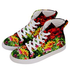 Colorful Tulips On A Sunny Day Men s Hi-top Skate Sneakers by FunnyCow