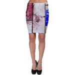 Abstract Art Of Grunge Wood Bodycon Skirt
