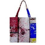 Abstract Art Of Grunge Wood Zipper Grocery Tote Bag