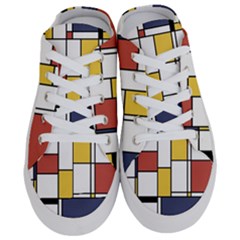 De Stijl Abstract Art Half Slippers by FunnyCow