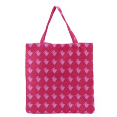 Punk Heart Pink Grocery Tote Bag by snowwhitegirl