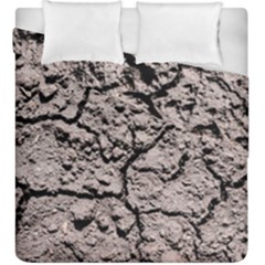 Earth  Dark Soil With Cracks Duvet Cover Double Side (king Size) by FunnyCow
