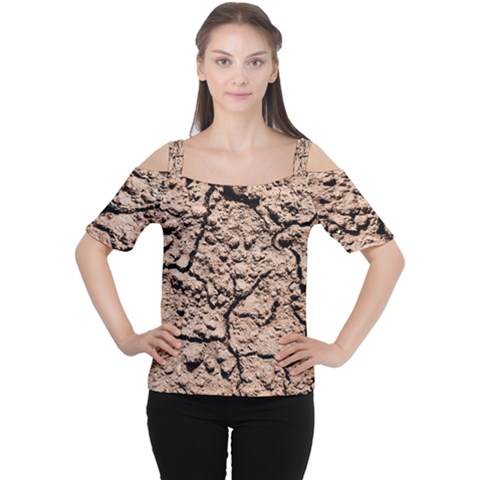 Earth  Light Brown Wet Soil Cutout Shoulder Tee by FunnyCow