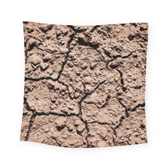 Earth  Light Brown Wet Soil Square Tapestry (small) by FunnyCow