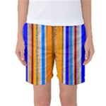 Colorful Wood And Metal Pattern Women s Basketball Shorts