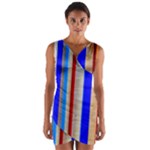 Colorful Wood And Metal Pattern Wrap Front Bodycon Dress