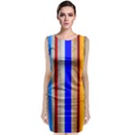 Colorful Wood And Metal Pattern Classic Sleeveless Midi Dress