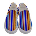 Colorful Wood And Metal Pattern Women s Canvas Slip Ons View1