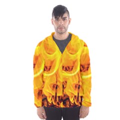 Fire And Flames Hooded Windbreaker (men) by FunnyCow