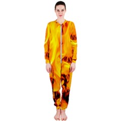 Fire And Flames Onepiece Jumpsuit (ladies)  by FunnyCow