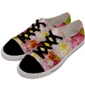 Pink Flowering Almond Flowers Men s Low Top Canvas Sneakers View2