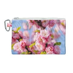Flowering Almond Flowersg Canvas Cosmetic Bag (large) by FunnyCow