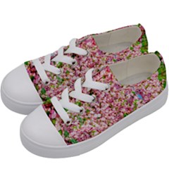 Almond Tree In Bloom Kids  Low Top Canvas Sneakers by FunnyCow