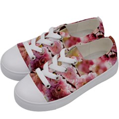 Blooming Almond At Sunset Kids  Low Top Canvas Sneakers by FunnyCow