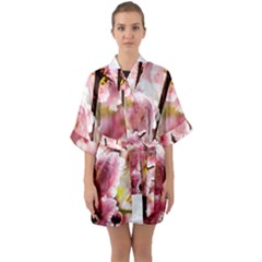Blooming Almond At Sunset Quarter Sleeve Kimono Robe by FunnyCow
