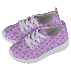 Violet Pink Flower Dress Kids  Lightweight Sports Shoes by snowwhitegirl