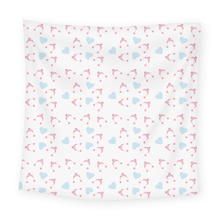 Pink Hats Square Tapestry (Large)
