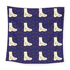 Navy Boots Square Tapestry (large)