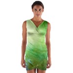 Galaxy Green Wrap Front Bodycon Dress