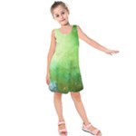 Galaxy Green Kids  Sleeveless Dress