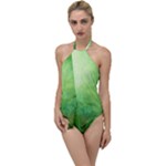 Galaxy Green Go with the Flow One Piece Swimsuit