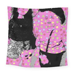 Weird Smile Square Tapestry (large)