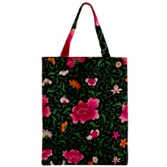 Pink Japan Floral Zipper Classic Tote Bag by snowwhitegirl