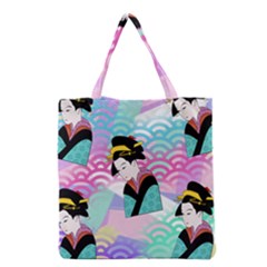 Japanese Abstract Grocery Tote Bag by snowwhitegirl