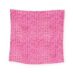 Knitted Wool Bright Pink Square Tapestry (small) by snowwhitegirl