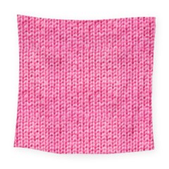 Knitted Wool Bright Pink Square Tapestry (large)