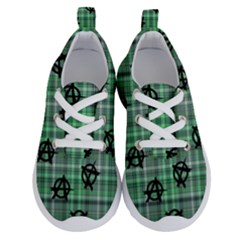 Green  Plaid Anarchy Running Shoes by snowwhitegirl