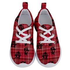 Red Plaid Anarchy Running Shoes by snowwhitegirl