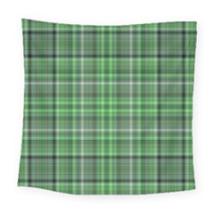 Green Plaid Square Tapestry (large)