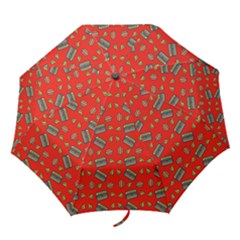 Fast Food Red Folding Umbrellas by snowwhitegirl