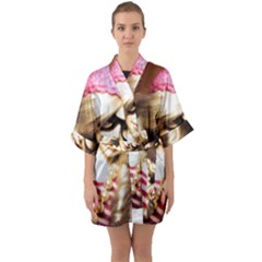 Cover Girl Quarter Sleeve Kimono Robe by snowwhitegirl