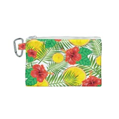 Orange Tropics Canvas Cosmetic Bag (small) by snowwhitegirl