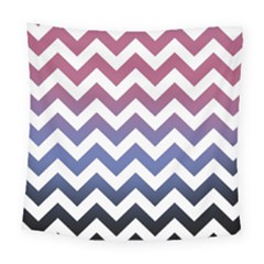 Pink Blue Black Ombre Chevron Square Tapestry (large)